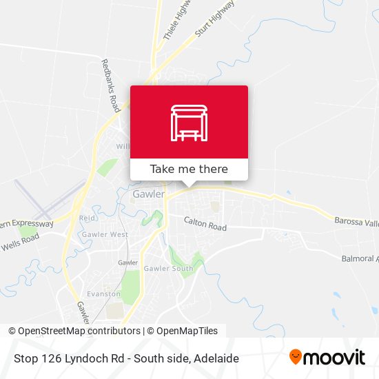 Stop 126 Lyndoch Rd - South side map
