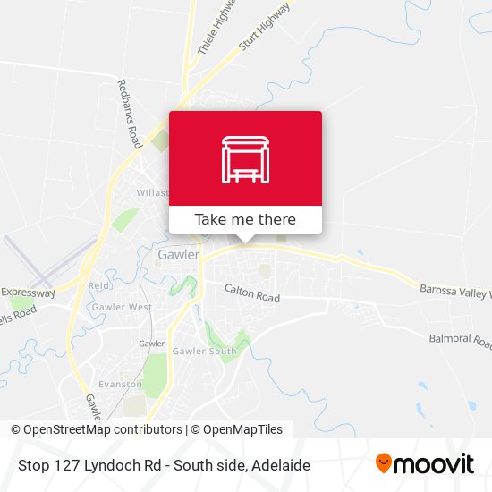 Stop 127 Lyndoch Rd - South side map
