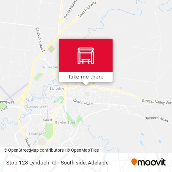 Stop 128 Lyndoch Rd - South side map