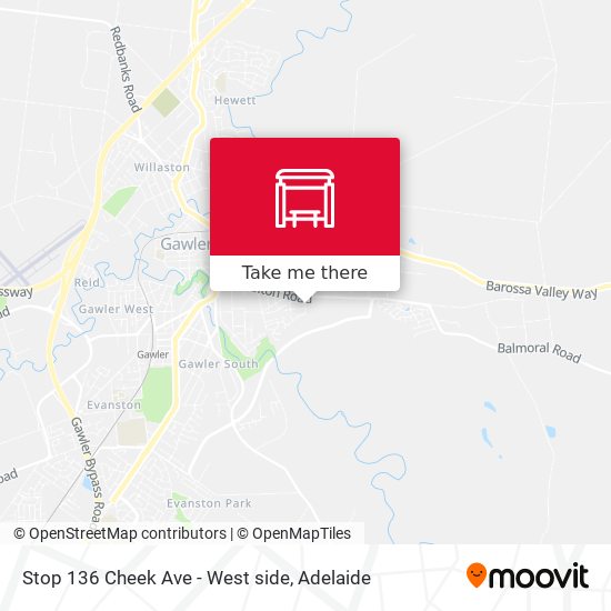 Stop 136 Cheek Ave - West side map