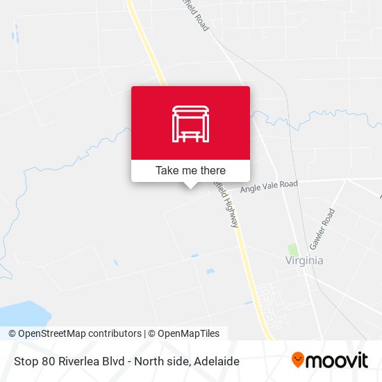 Stop 80 Riverlea Blvd - North side map