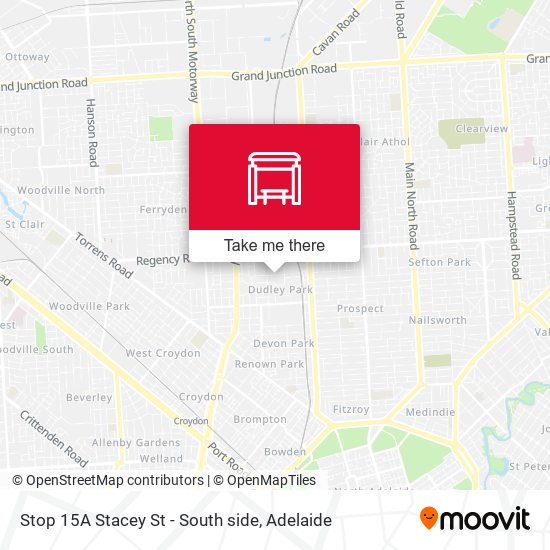 Stop 15A Stacey St - South side map
