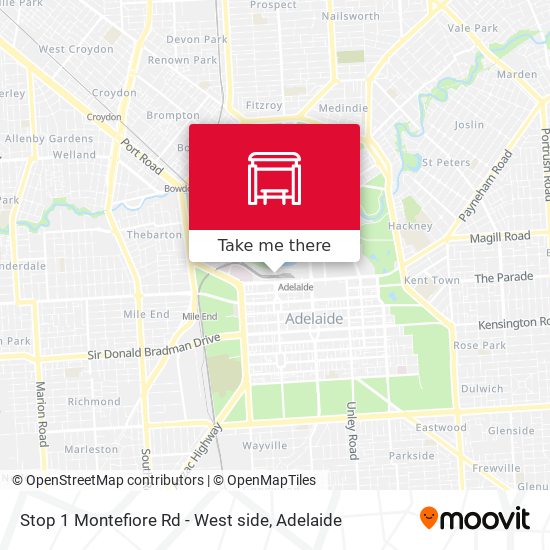 Stop 1 Montefiore Rd - West side map