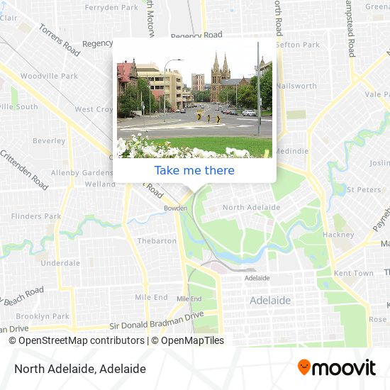 North Adelaide map