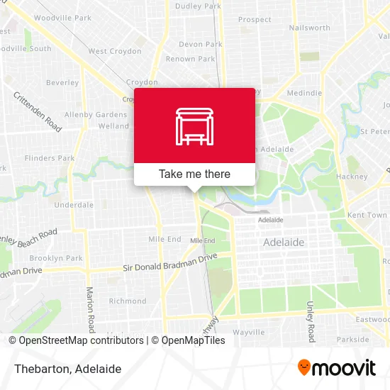 Mapa Thebarton
