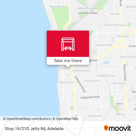 Stop 16/21D Jetty Rd map