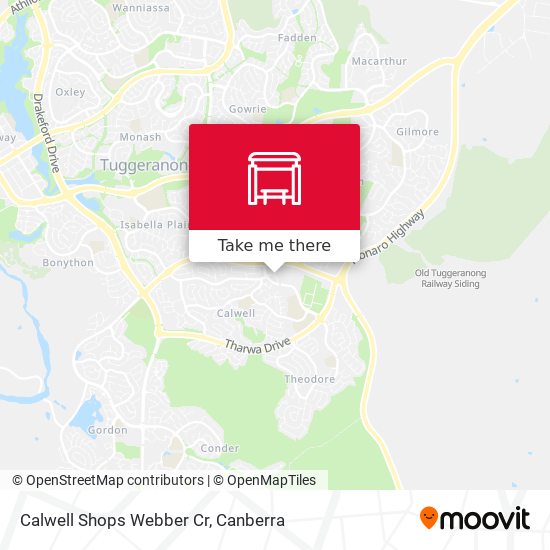 Calwell Shops Webber Cr map