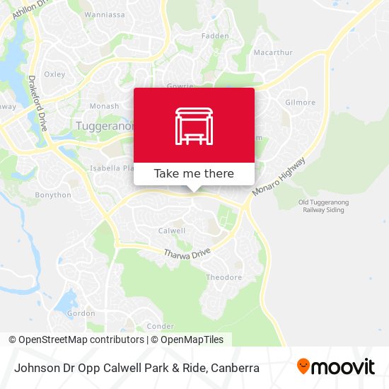 Johnson Dr Opp Calwell Park & Ride map