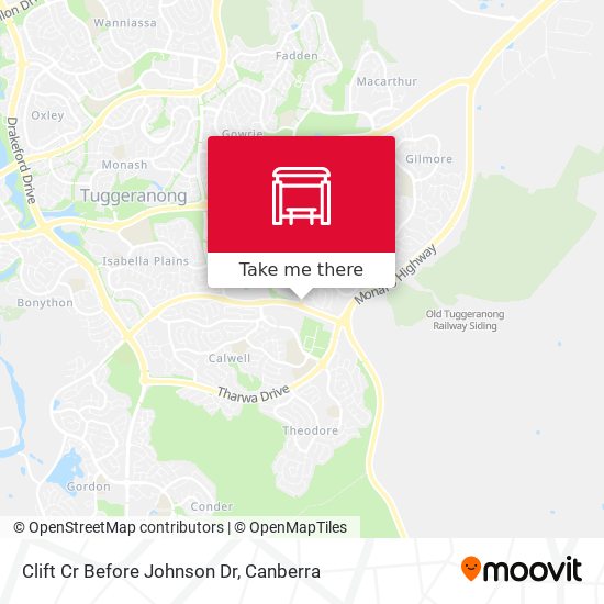 Clift Cr Before Johnson Dr map