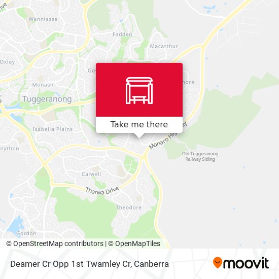 Deamer Cr Opp 1st Twamley Cr map