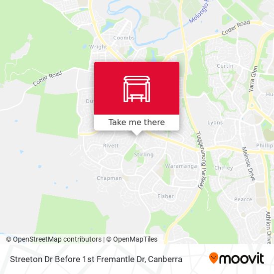 Streeton Dr Before 1st Fremantle Dr map