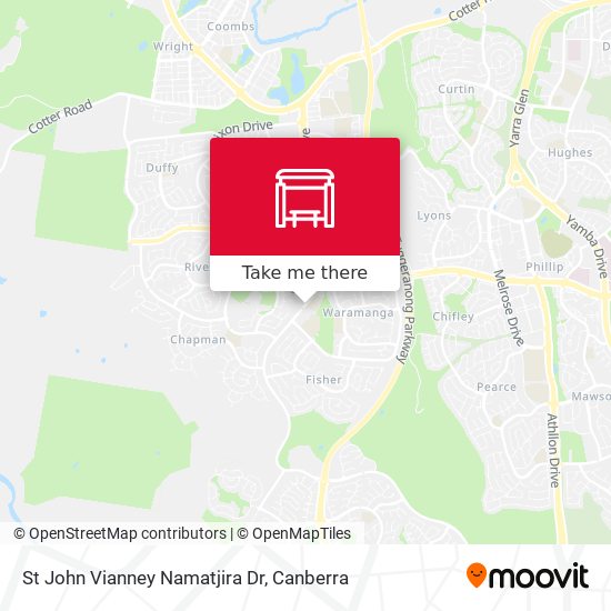 St John Vianney Namatjira Dr map