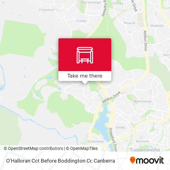 O'Halloran Cct Before Boddington Cr map