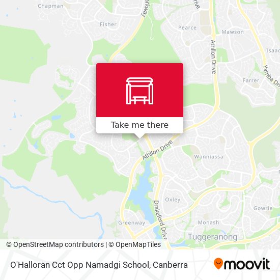 O'Halloran Cct Opp Namadgi School map