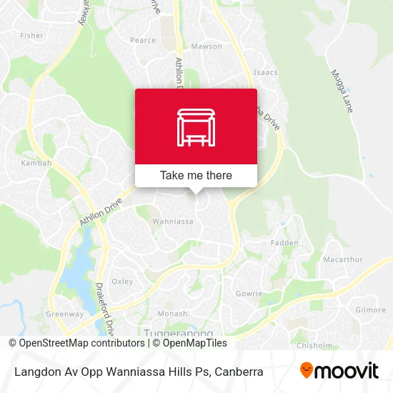 Langdon Av Opp Wanniassa Hills Ps map