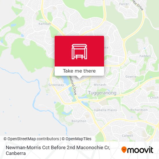 Newman-Morris Cct Before 2nd Maconochie Cr map