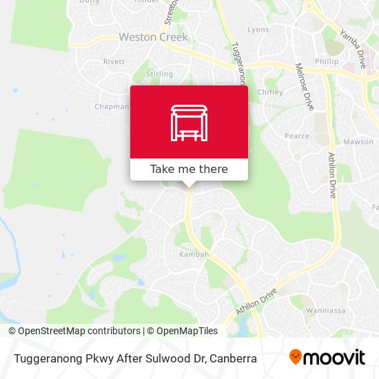 Tuggeranong Pkwy After Sulwood Dr map