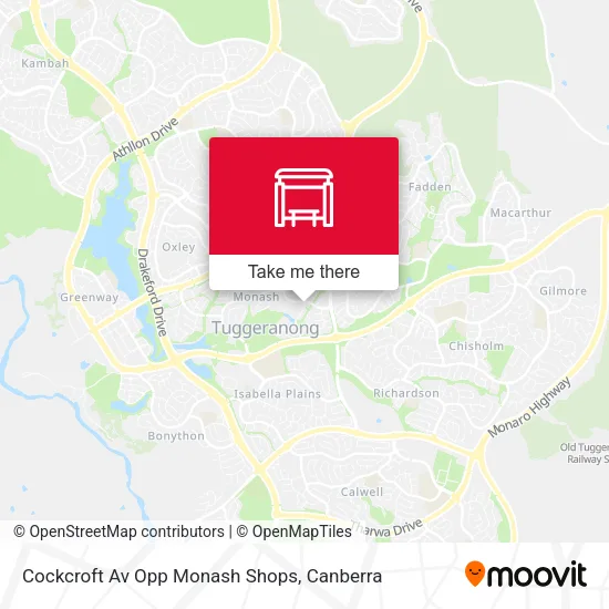 Cockcroft Av Opp Monash Shops map