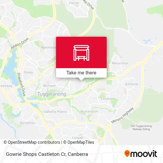 Mapa Gowrie Shops Castleton Cr