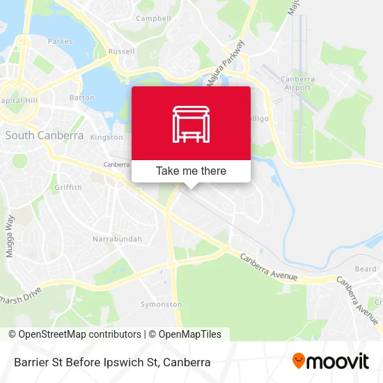 Barrier St Before Ipswich St map