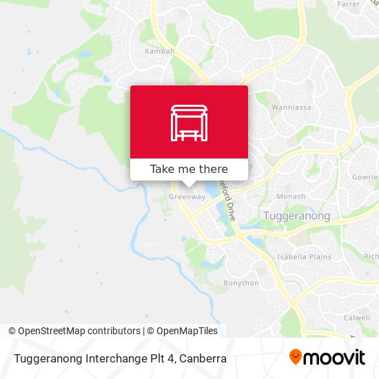 Tuggeranong Interchange Plt 4 map
