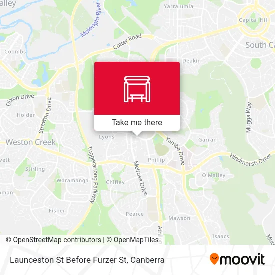 Mapa Launceston St Before Furzer St