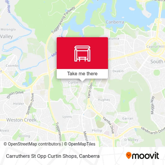 Mapa Carruthers St Opp Curtin Shops