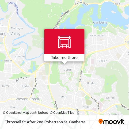 Throssell St After 2nd Robertson St map