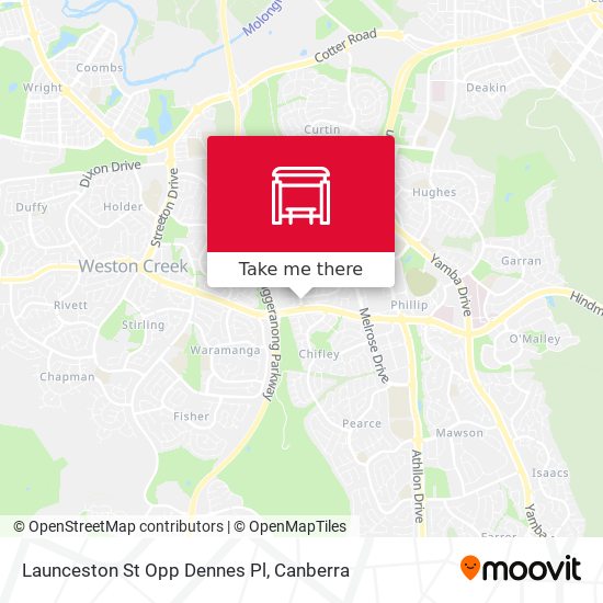Launceston St Opp Dennes Pl map