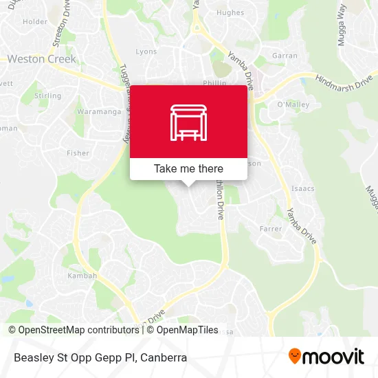 Mapa Beasley St Opp Gepp Pl