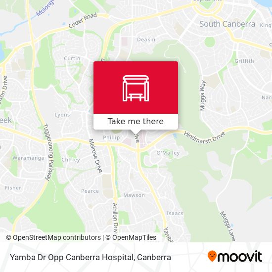 Yamba Dr Opp Canberra Hospital map