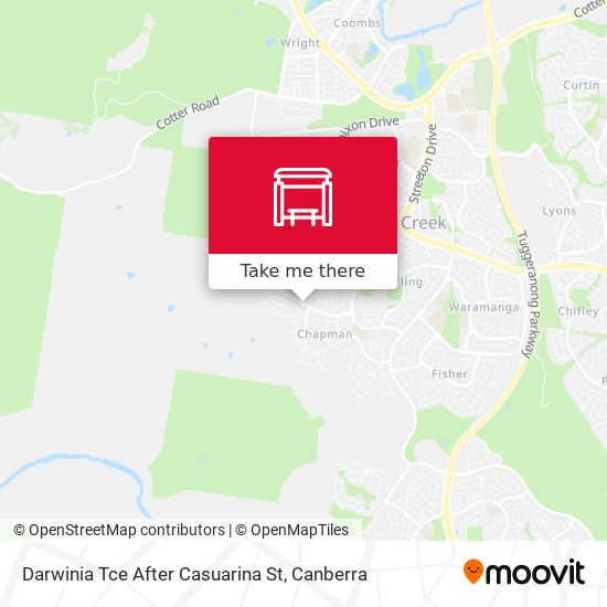 Darwinia Tce After Casuarina St map