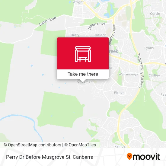 Mapa Perry Dr Before Musgrove St