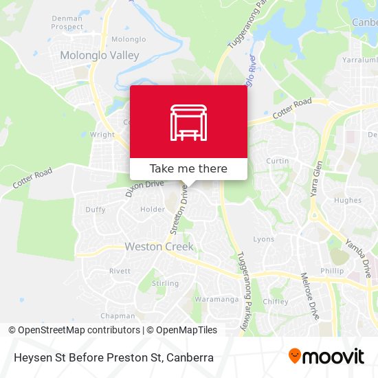 Heysen St Before Preston St map