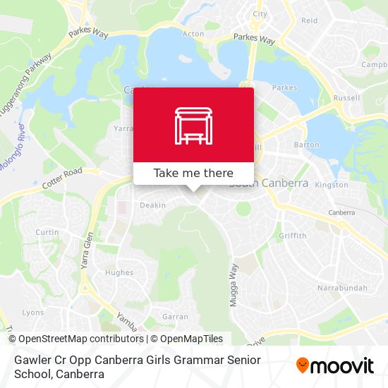 Gawler Cr Opp Canberra Girls Grammar Senior School map