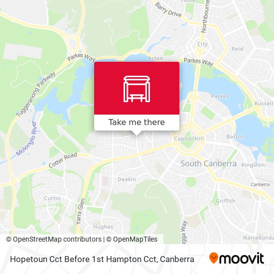 Hopetoun Cct Before 1st Hampton Cct map
