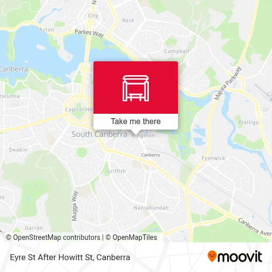 Mapa Eyre St After Howitt St