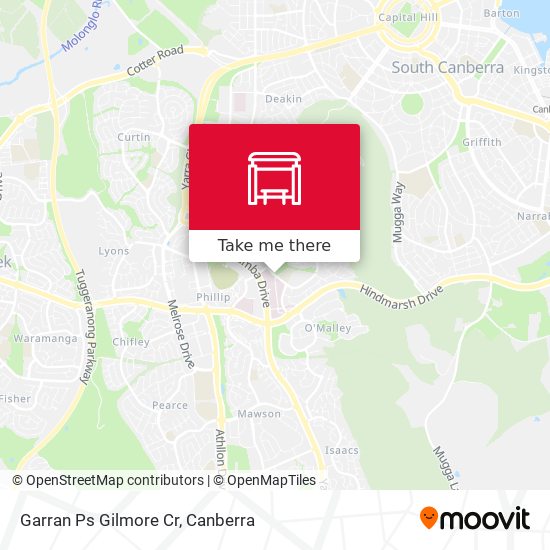 Garran Ps Gilmore Cr map