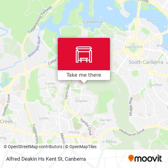 Alfred Deakin Hs Kent St map