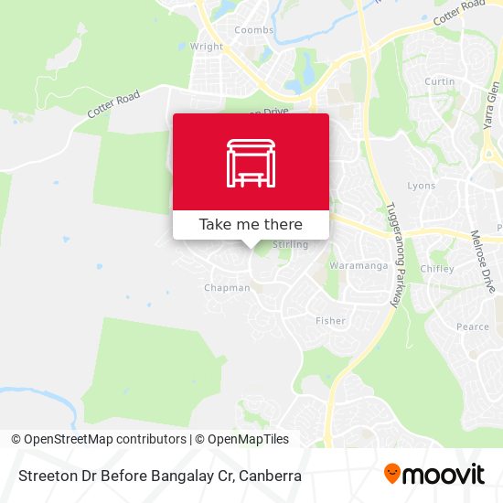 Streeton Dr Before Bangalay Cr map