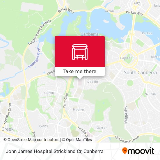 Mapa John James Hospital Strickland Cr