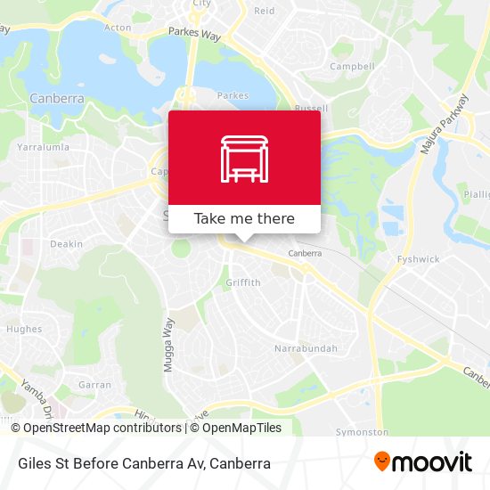 Giles St Before Canberra Av map