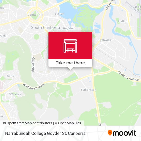 Mapa Narrabundah College Goyder St