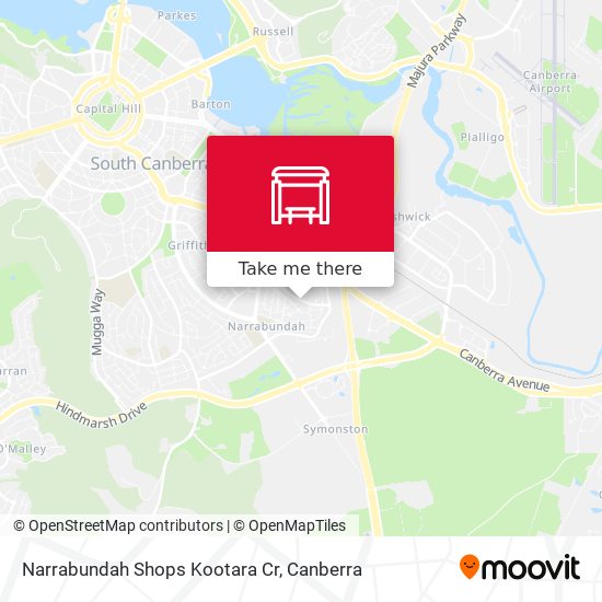 Mapa Narrabundah Shops Kootara Cr