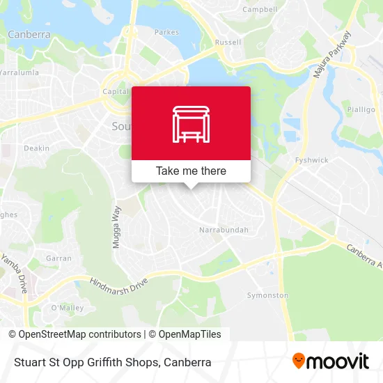 Mapa Stuart St Opp Griffith Shops