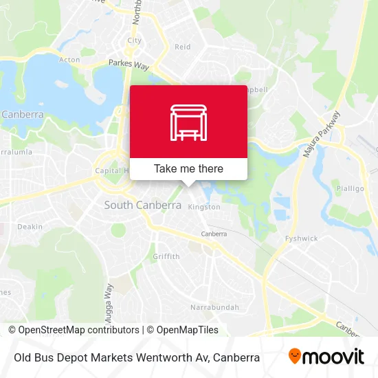 Old Bus Depot Markets Wentworth Av map