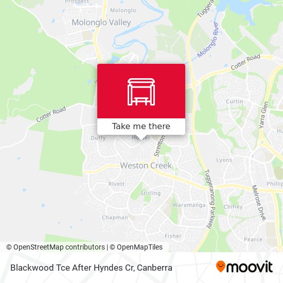 Blackwood Tce After Hyndes Cr map