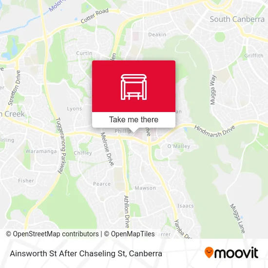 Mapa Ainsworth St After Chaseling St