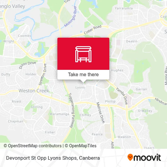 Mapa Devonport St Opp Lyons Shops