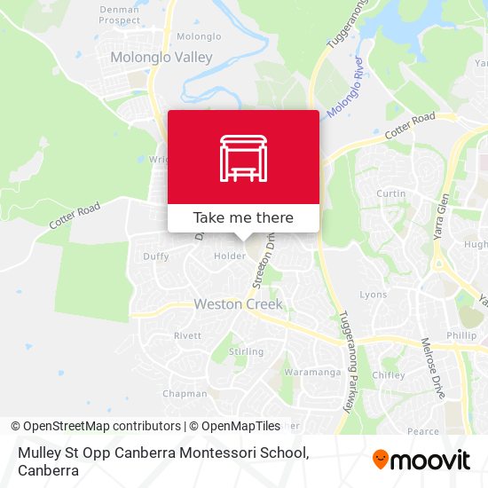 Mapa Mulley St Opp Canberra Montessori School